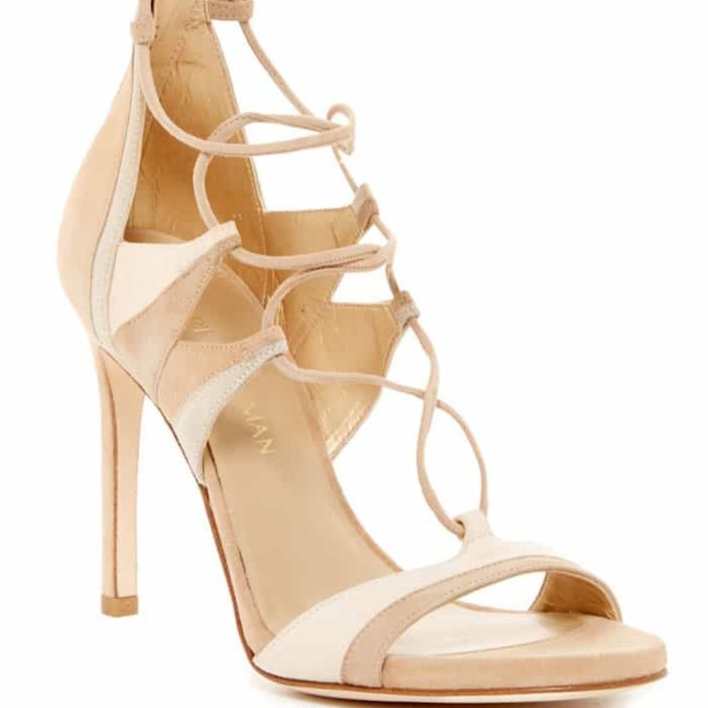 SW Leg-Wrap Strappy Lace-Up Sandal